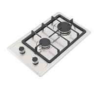 Fornello a gas portatile a 2 fiamme, in acciaio inox, NG/LPG, con valvola di riduzione della pressione, per casa e camper, installazione o autoportante, 3000 W