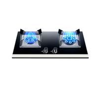 Fornello a gas portatile a doppio bruciatore con tubo a pressione regolabile per campeggio e barbecue - 4,8/5,2 KW per uso domestico