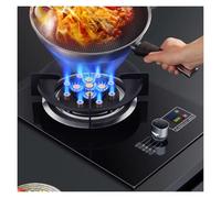 Fornello A Gas Portatile A Fuoco Singolo, Bruciatore Wok Ad Alta Calore Da 5,2 KW A 13 Cavità, Con Pannello In Vetro Temperato E Protezione Fiamma,Con Timer Da 99 Minuti(LPG)