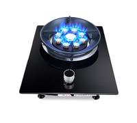 Fornello a gas portatile, bruciatore wok ad alta potenza, 5,2 kW, con kit di conversione GN/GPL e protezione contro la fiamma per casa, cucina, campeggio e uso esterno