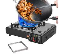 Fornello a gas portatile con a cartuccia, accensione automatica | Piccolo bruciatore portatile per cucinare, piccolo, portatile, per esterni, campeggio, picnic, backpacking, escursionismo