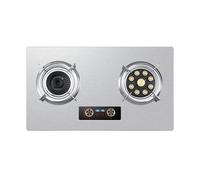 Fornello A Gas Portatile Da 5,2 KW Con 2 Bruciatori, Timer Indipendente Bifacciale, Pannello In Acciaio Inossidabile, Set GPL/gas Naturale(LPG)