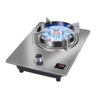 Fornello a gas portatile da 7,2 kW, bruciatore singolo in acciaio inox con funzione timer, dimensioni fiamma regolabile per campeggio, tavolo e da incasso