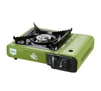 Fornello a Gas Portatile Elma Outer Start Compatibile con Cartucce Butano EN417 e Bombole Butano/Propano, Ideale per Campeggio, Viaggi e Outdoor | con Valigetta di Trasporto, 2,3 Kw, Verde