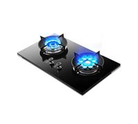 Fornello A Gas Portatile, Piano Cottura A 9 Cavità Da 7,2 KW, 2 Bruciatori, Griglia For Pentole In Ghisa Con Vetro Temperato, Con Protezione Antispegnimento(NG)