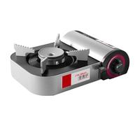 Fornello a gass portatile - Fornello da campeggio, apparecchio di riscaldamento leggero e antivento, fornelo elettrico compatto da 2100 W | Bruciatore da campeggio per escursioni, viaggi, cucina, gri