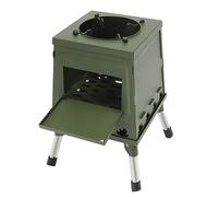 Fornello a legna portatile, 22 x 22 cm, per campeggio, escursionismo, pesca su ghiaccio