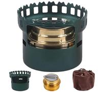 Fornello ad alcool per campeggio Bruciatore ad alcool portatile in ottone con supporto e custodia per zaino in spalla escurs