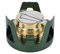 Fornello ad alcool Rame Portatile ultraleggero da campeggio Mini fornello a spirito Bruciatore ad alcool Fornello a combustibile ad alcool per cucinare all'aperto Picnic BBQ(verde)