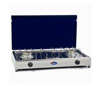 Fornello Campeggio Parker 2/3 Fuochi bombola GPL Acciaio Inox Outdoor Cucina