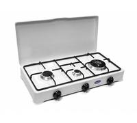 FORNELLO CAMPEGGIO PARKER 3 Fuochi Doppia Corona bombola GPL Cucina Bianco