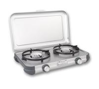 Fornello cucinino BB gas portatile due fuochi leggero e compatto con coperchio acciaio smaltato Campingaz Kitchen 2