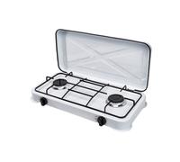 Fornello cucinino portatile BB gas GPL a 2 fuochi in acciaio Niklas