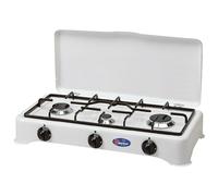 CF Parker Fornello a Gas GPL 3 Fuochi con Coperchio colore Acciaio - 5327CGP