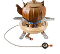 Fornello da Campeggio - 16000W Fornello Pieghevole da Esterno, Bruciatore Compatto Antivento con 5 Bruciatori, Portatile e Resistente | Escursioni Picnic Outdoor Avventura