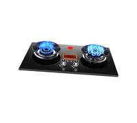 Fornello da campeggio a 2 fuochi, fornello a gas da incasso a due fuochi for uso domestico, con protezione contro la fiamma, for casa, giardino, patio(NG)