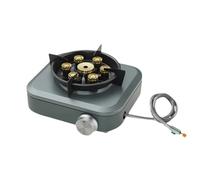 Fornello da campeggio a 7 core 19800 W, ad alta potenza, fuoco forte, bruciatore a gas portatile for turisti, antivento, accensione elettronica, escursionismo e