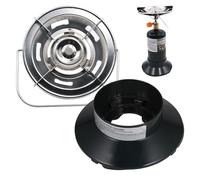 Fornello da Campeggio Portatile con Fiamma Regolabile e bruciatore a propano con Base per Serbatoio di Gas, Piccolo fornello a propano per Esterni, per Cucinare in Tenda da Escursionismo, Fornell