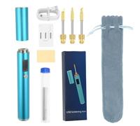 Fornello Da Saldare Portatile Con Display Digitale Led, Regolabile Da 300 A 450 °C, Ricaricabile 2600 Mah, Tipo-C, Spegnimento Automatico Dopo 8-10 Secondi, Calore Per Riparazioni (Blu)