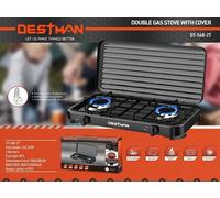Fornello Elettrico 2 Piastra A Gas Doppio Fuoco A Gpl Cucina Campeggio Dt568-2t
