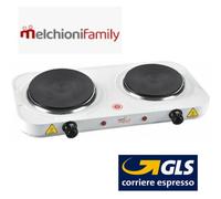 Fornello Elettrico COOK2 a 2 Piastre con Potenza 2500 W Colore Bianco