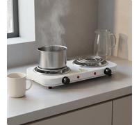 Fornello Elettrico 2 Piastre Multifunzione Piastra Elettrica a 2 Piastre
