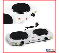 Fornello Elettrico COOK2 a 2 Piastre con Potenza 2500 W Colore Bianco