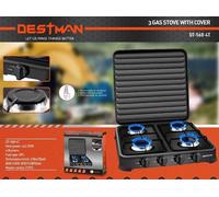 Fornello Elettrico 4 Piastra a Gas Quadruplo Fuoco GPL Cucina Campeggio DT568-4T