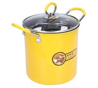 Fornello Elettrico Alogeno, Mini Friggitrice da 3 Litri Pentola Giapponese in Acciaio Inossidabile con Coperchio per Filtro Olio per Domestica