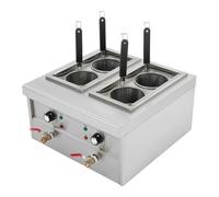 Fornello elettrico da 4000 W, in acciaio inox, professionale, 2 x 9 l, con 4 cestelli e rubinetto di scarico, fornello per pasta, riso, gnocchi, ristorante, cucina, 220 V