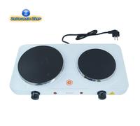 FORNELLO ELETTRICO PORTATILE DOPPIA PIASTRA 1500+1000 WATT CAMPEGGIO VIAGGIO