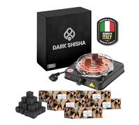 Fornello Elettrico Dark Shisha 1000W per Carbone Narghilè + 5 kg Carbone Cocobration 27mm | Accensione Rapida | Piastra Grande | Termostato Regolabile