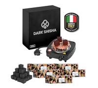 Fornello Elettrico Dark Shisha 500W per Carbone Narghilè + 5 kg Carbone Cocobration 27mm | Accensione Rapida | Piastra Compatta | Termostato Regolabile 1-5