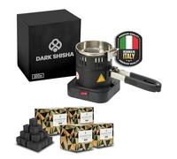 Fornello Elettrico Dark Shisha 600W Whirlpool con Cestello per Carbone Narghilè + 4 kg Carbone Cocobration 26 mm | Accensione Rapida 7-8 Minuti | Fino a 10 Carboni | Design Compatto + Sicuro