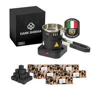 Fornello Elettrico Dark Shisha 600W Whirlpool con Cestello per Carbone Narghilè + 5 kg Carbone Cocobration 27 mm | Accensione Rapida 7-8 Minuti | Fino a 10 Carboni | Design Compatto + Sicuro