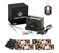 Fornello Elettrico Dark Shisha 800W Toaster + 4 kg Carbone Cocobration 27mm | Accensione Rapida 4-6 Min | Termostato On/Off | Griglia Protettiva | Pinze + Beccucci