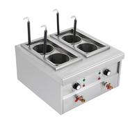 Fornello elettrico in acciaio inox, 18 l, con 4 cesti per pasta da 30 - 110 °C, stazione per pasta, per ristoranti a casa, 54 x 46,5 x 28,5 cm