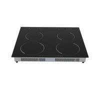 Fornello elettrico in ceramica, piano cottura elettrico a infrarossi, 6000 W, touch screen, 4 zone di cottura, piano cottura integrato con timer per pentole con fondo piatto