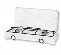 FORNELLO FORNELLI A GAS 2 FUOCHI LIT 4002 CASA CAMPEGGIO BRUCIATORE IN ALLUMINIO