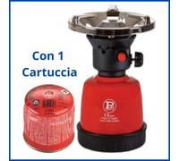 Fornello fornellino a gas Butano da campeggio portatile + piu 2 a cartucce piezo