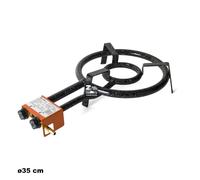 FORNELLO FORNELLONE BRUCIATORE D.35 cm A GAS BUTANO PROPANO OMOLOGATO X PAELLARE