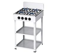 Cucina Portatile Fornello Campeggio STAYLUX a Gas 4 fuochi 60cm Inox CUCINOTTO-G