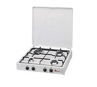 FORNELLO Parker Alimentazione Gas GPL (BOMBOLE) con 4 FUOCHI Colore Bianco E Nero - per Uso Esterno -