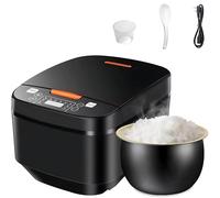 Fornello per riso, 6 tazze di riso digitale intelligente per la casa, 5 l, piccolo fornello di riso, 24 ore preimpostato mantenere caldo sano rivestimento antiaderente, pentola multicucina, fornello