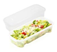 Fornello per spaghetti - 2 pezzi contenitore per alimenti con coperchio e colino | 29 x 14 x 7 cm PP - per microonde e frigorifero | Conservazione di pasta, uova, pasta per