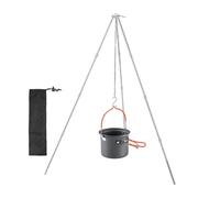Fornello per treppiede da campeggio - Campfire Cooking, treppiede pieghevole | Telaio leggero in lega di alluminio, supporto catena regolabile, attrezzatura esterna portatile, facile da