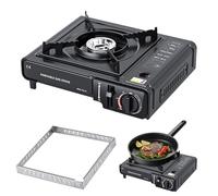 Fornello portatile a cassette - Bruciatore a cassetta antivento per cucinare all'aperto, riscaldamento a gas all'aperto, ad alte prestazioni - Visione - Picnic - Attrezzatura per accessori da viaggio