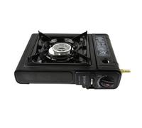 FORNELLO PORTATILE DA CAMPEGGIO GAS BUTANO CUCINA VIAGGIO CAMPING CON VALIGETTA