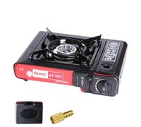 Fornello portatile - fornello a cassetta per grigliate all'aperto, fornello da campeggio, griglia da tavolo esterno | fornello Tetrane con bruciatore a singolo bruciatore in alluminio da 2,9 KW