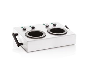 Fornello scaldacera doppio con timer per barattoli da 400 ml